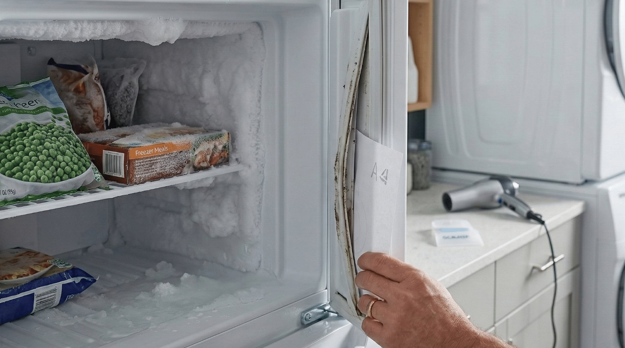 Excess frost or ice buildup