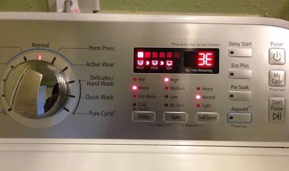 Error codes on display